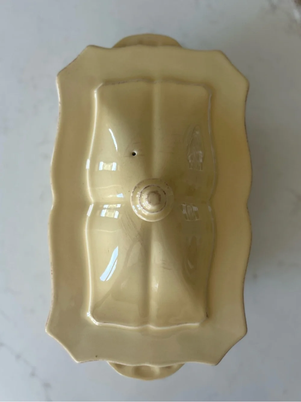 Skyros Designs Yellow Crème Rectangular Baker with Lid **RARE**
